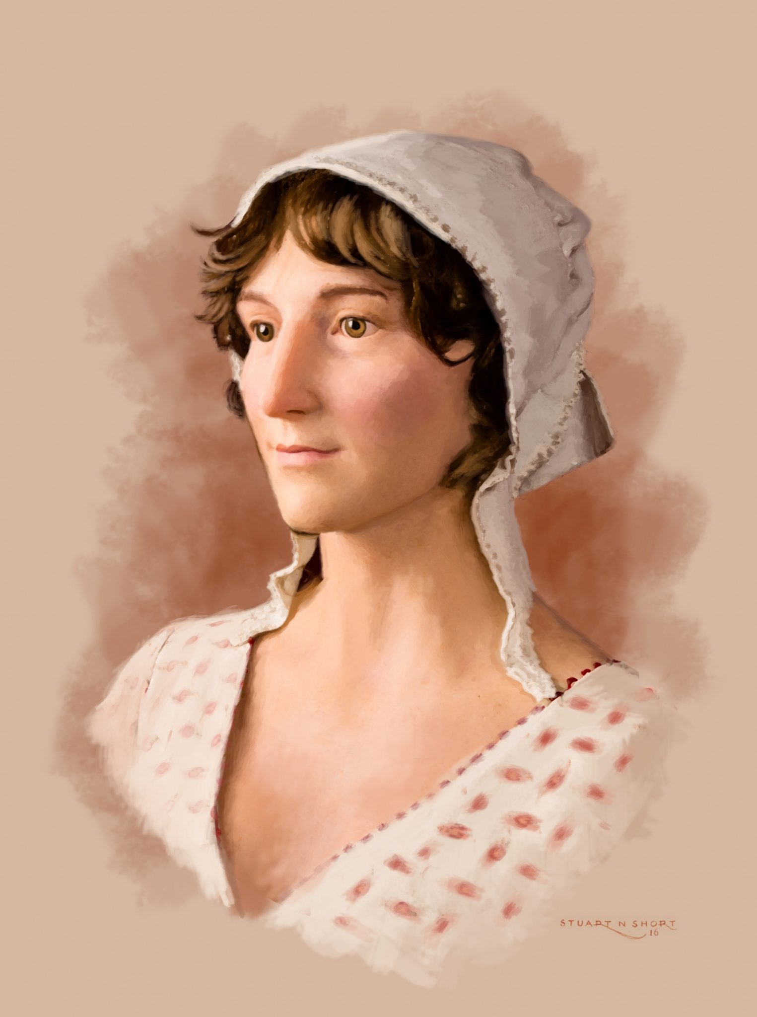 Jane Austen wax portrait